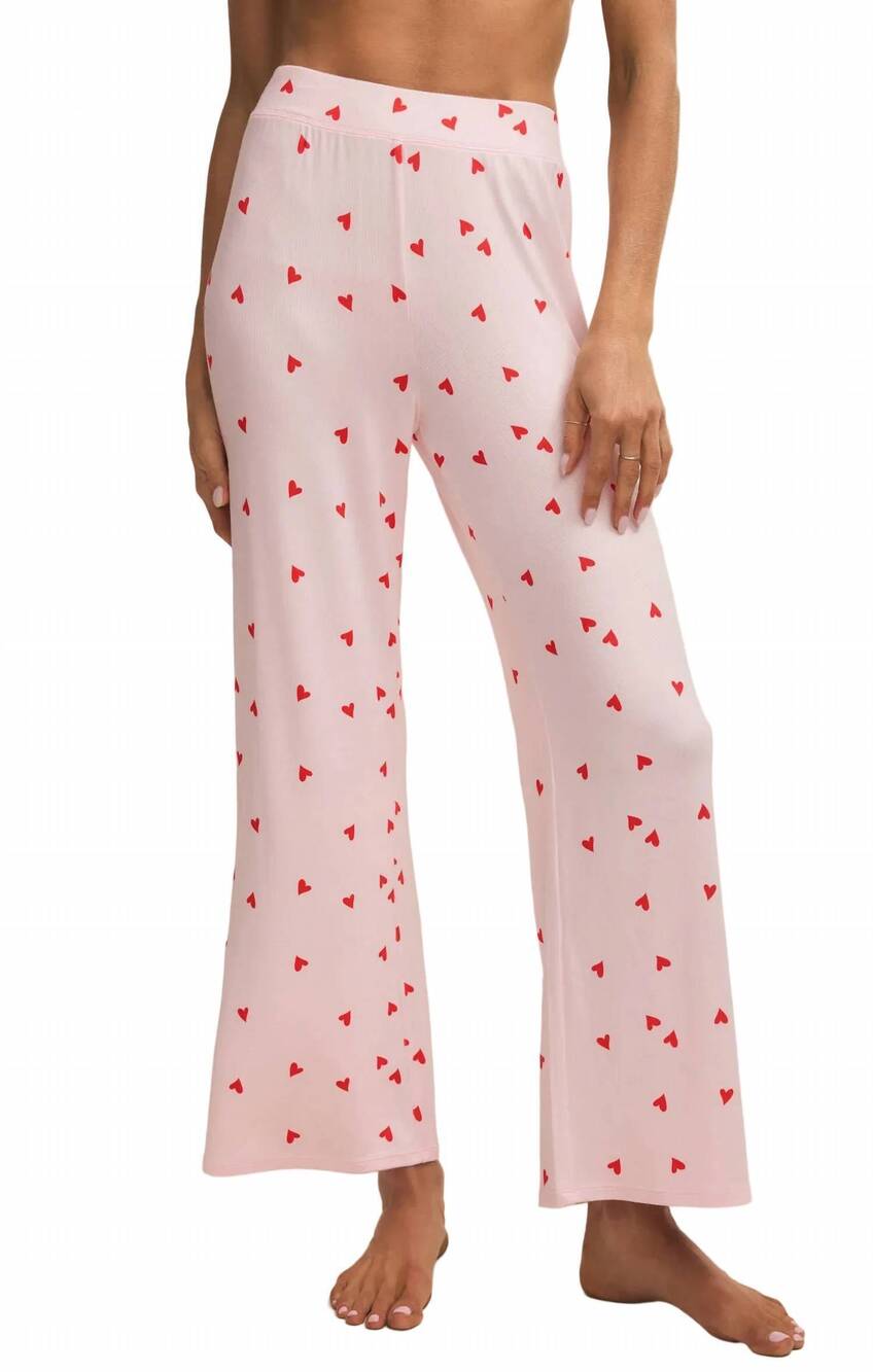 NEW Z SUPPLY women's luxe heart pant in pink